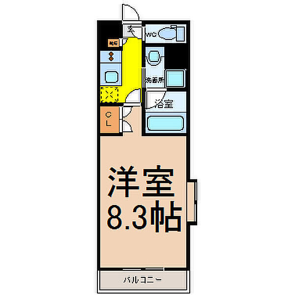 愛知県名古屋市名東区小池町(賃貸マンション1K・4階・24.80㎡)の写真 その2