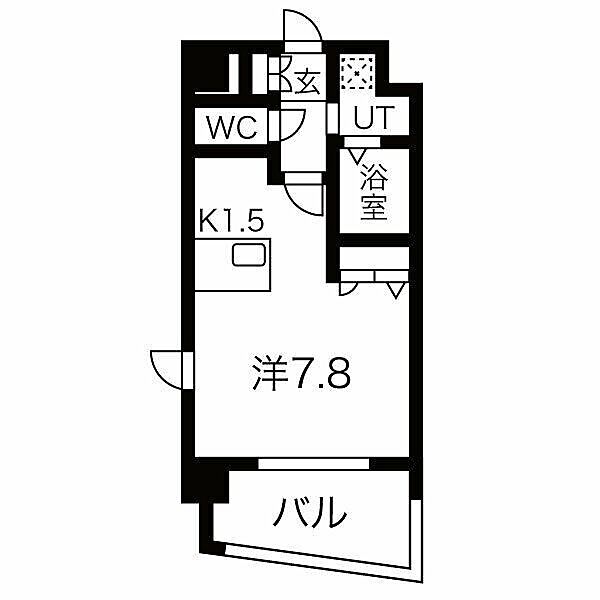 愛知県名古屋市千種区内山３丁目(賃貸マンション1R・3階・24.89㎡)の写真 その2