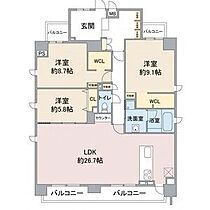 愛知県名古屋市千種区姫池通１丁目（賃貸マンション3LDK・9階・118.01㎡） その2