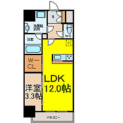 名古屋市営東山線 今池駅 徒歩2分の賃貸マンション 2階1LDKの間取り