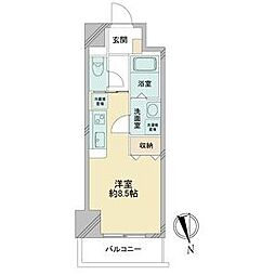 ラドゥセール今池 ワンルームの間取図画像
