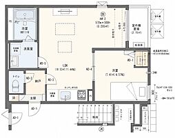 名古屋市天白区境根町アパート 1LDKの間取図画像