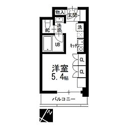 リッツィ本山 1Kの間取図画像