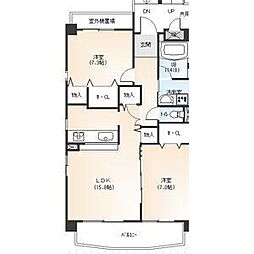 ステージ覚王山 2LDKの間取図画像
