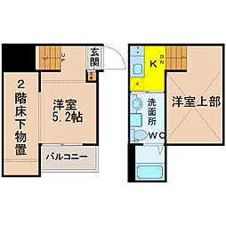 アドラブール新守山 1SKの間取図画像