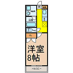 タウンライフ一社東 1Kの間取図画像