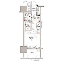MAXIV新栄 1Kの間取図画像