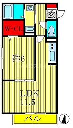 グラン・ヴェルジェ 1LDKの間取図画像