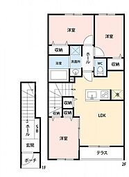 フルール・メゾン 3LDKの間取図画像