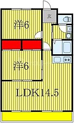 エクセレント富士見台 3DKの間取図画像