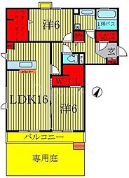 エクセルいちのや 2LDKの間取図画像