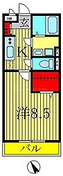 コンフォール.K 1Kの間取図画像