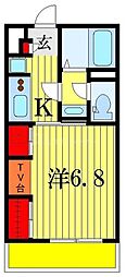リブリ・エスアイエム 1Kの間取図画像