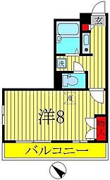 ヴィレッタS 1Kの間取図画像