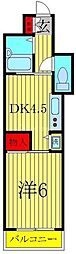 ジュネパレス柏第29 1DKの間取図画像