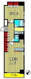 ザ・カシワ拾番 1LDKの間取図画像