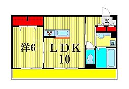 グラシアおおたかの森 1LDKの間取図画像