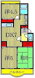 第17パールメゾン平川 3DKの間取図画像
