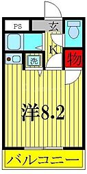 エスポワールトミタ 1Kの間取図画像