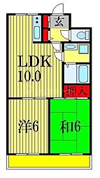 ヴィラ・鎌ケ谷 2LDKの間取図画像