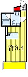 the trias kashiwa ワンルームの間取図画像