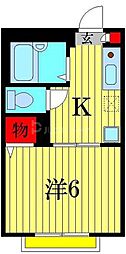 ソフィア 1Kの間取図画像
