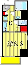 ラフィネ柏 1Kの間取図画像