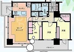ライオンズタワー柏 2SLDKの間取図画像