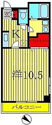 ルネス・フィエスタ 1Kの間取図画像