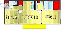 リコリス 2LDKの間取図画像