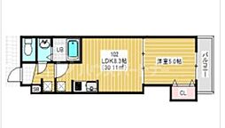 アルカンシエル柏 1LDKの間取図画像