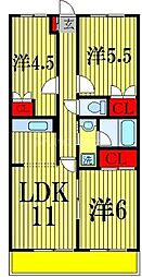 ファミール新柏 3LDKの間取図画像