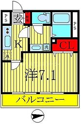 リブリ・ブルーメ 1Kの間取図画像