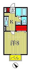 ステラコート 1Kの間取図画像