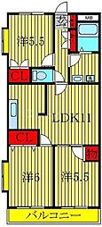 メゾンラポーム2 3LDKの間取図画像