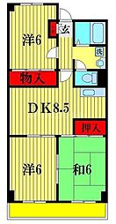 第5千代田マンション 3DKの間取図画像