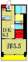 リファレンス愛宕 1DKの間取図画像