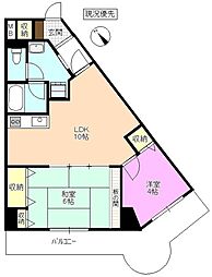 ARCO-1 2LDKの間取図画像
