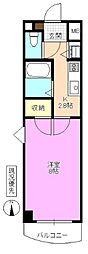 ローマビル 1Kの間取図画像