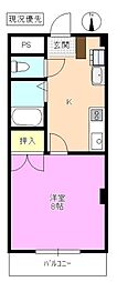 セントラルパレス 1Kの間取図画像