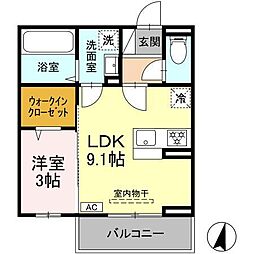 UrbanCoat 1LDKの間取図画像