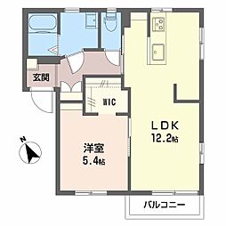 ディアスサンシャイン 1LDKの間取図画像