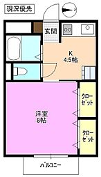 サープラスワンマルイ 1Kの間取図画像