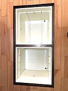 １階キッチン前にある床下収納です。床下の点検口にもなっております。
