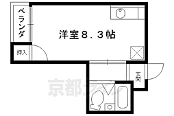 グロリアス杉本 1Kの間取図画像