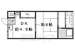 シャトー宝倉 1DKの間取図画像