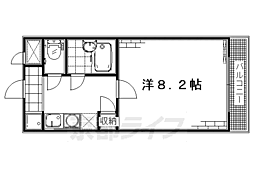 カントリーベア 1Kの間取図画像