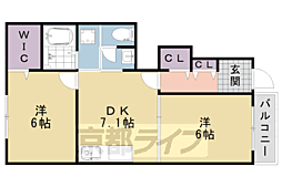 フランブリーズ 2DKの間取図画像