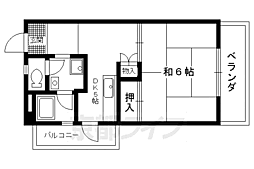 坪内マンション 1DKの間取図画像