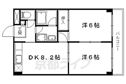 エクセル新十条 2LDKの間取図画像